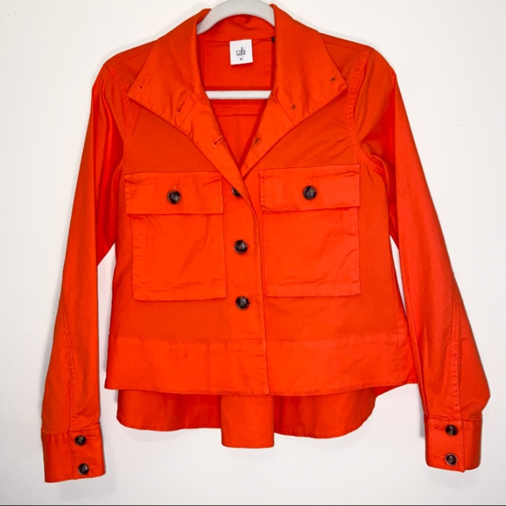 CAbi bright orange resort jacket size XS